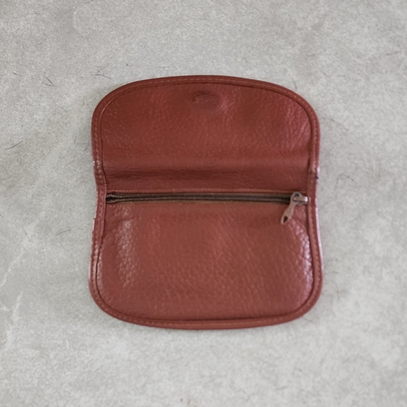 Vintage Mundi Nappa Cowhide Leather Women's Wallet Soft Back Zipper 3 Pocket - Picture 3 of 6